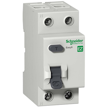 Дифференциальный выключатель Schneider Electric (УЗО) EASY 9 2P 40А 30мА AC 4,5 кА - Электрика, НВА - Модульное оборудование - Дифференциальные автоматы - . Магазин оборудования для автономного и резервного электропитания Ekosolar.ru в Пушкино