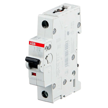 Автоматический выключатель ABB S201 1P 16А (С) 6kA - Электрика, НВА - Модульное оборудование - Автоматические выключатели - . Магазин оборудования для автономного и резервного электропитания Ekosolar.ru в Пушкино