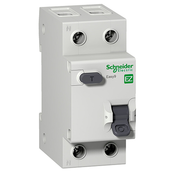 Дифференциальный автоматический выключатель Schneider Electric EASY 9 1P+N 32А 30мА C AC 4,5 кА - Электрика, НВА - Модульное оборудование - Дифференциальные автоматы - . Магазин оборудования для автономного и резервного электропитания Ekosolar.ru в Пушкино