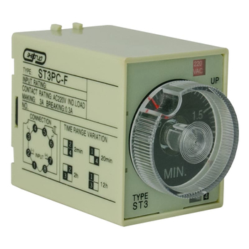 Реле времени 220V ST3PC-F (0.25-2m/20m/2h/12h) Энергия - Электрика, НВА - Реле, автоматизация и управление - Реле времени - . Магазин оборудования для автономного и резервного электропитания Ekosolar.ru в Пушкино