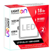 Светильник LightPhenomenON Downlight LT-TP-DL-01-18W-6500K встраиваемый квадратный 170х170 LED - Светильники - Светильники DOWNLIGHT - . Магазин оборудования для автономного и резервного электропитания Ekosolar.ru в Пушкино