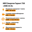 ИБП для котла Энергия Гарант 750 + Аккумулятор 33 Ач 12 В (450Вт - 40мин) - ИБП и АКБ - ИБП для котлов - . Магазин оборудования для автономного и резервного электропитания Ekosolar.ru в Пушкино