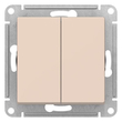 Выключатель Schneider Electric AtlasDesign 2-клавишный сх.5, 10АХ, бежевый, механизм - Электрика, НВА - Выключатели и розетки - Выключатели - . Магазин оборудования для автономного и резервного электропитания Ekosolar.ru в Пушкино