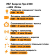 ИБП для котла Энергия Про 2300 + Аккумулятор 100 Ач 12 В (1600Вт - 34мин) - ИБП и АКБ - ИБП для котлов - . Магазин оборудования для автономного и резервного электропитания Ekosolar.ru в Пушкино
